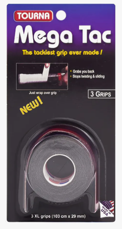 Acess�rio para Raquete TOURNA GRIP MEGA TAC X3 ROLO NEGRO DRY F